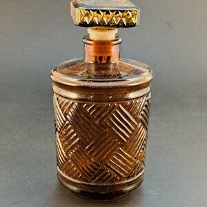 Vintage Amber Glass Decanter